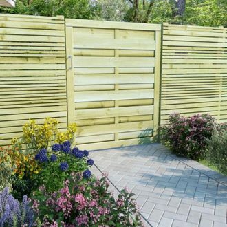vidaXL Cancello da Giardino Legno di Pino Impregnato 100x125 cm Verde - Vidaxl