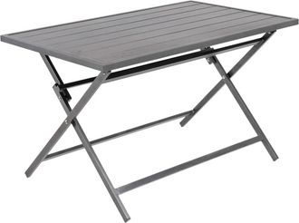 ED&Egrave;N JARD&Iacute; Mesa de terraza plegable de aluminio antracita 120x72x71 cm