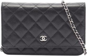 Chanel Pre-owned Vintage Cross Body Bag - Dames - Vintage Schoudertas - Zwart - ONE Size - Leer - Vintage