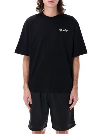 Off-white Black Crewneck Script Logo T-Shirt