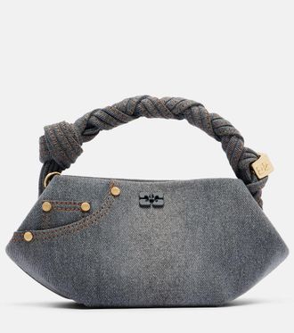 Ganni Bou Mini denim top-handle bag