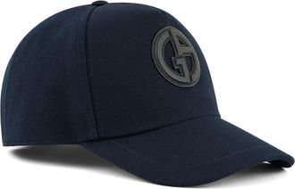 Giorgio Armani Cappello da baseball in cotone con applicazione - Blu