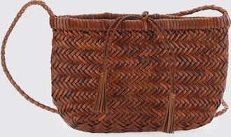 Dragon Diffusion Mini borsa a tracolla Minsu in pelle intrecciata con chiusura a nodo