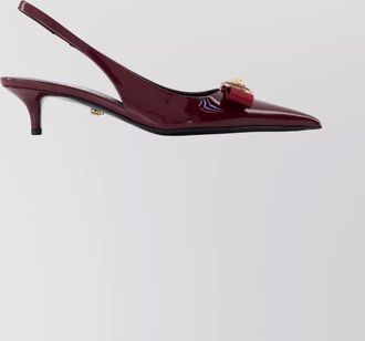 Versace t.45 pumps leather sling back kitten heel