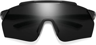Smith Ruckus 135mm ChromaPop Polarized Oversize Shield Sunglasses in Matte Black /Black at Nordstrom