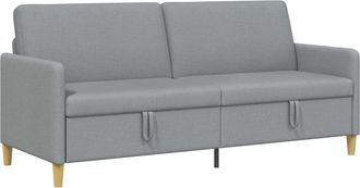 vidaXL Sof&aacute; Con Almacenamiento Gris Claro 192 X 78 X 87 Cm Poli&eacute;ster Vidaxl