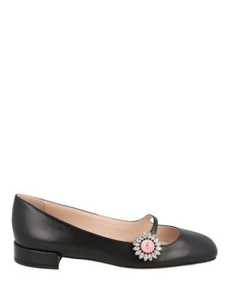 Valentino Preshoes Crystal Daisy Mary Jane Ballet Flats