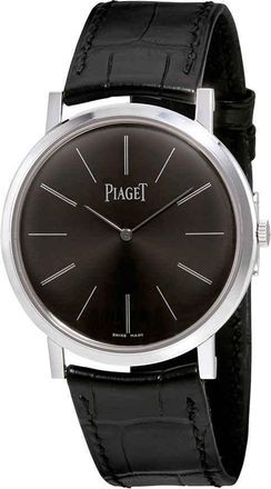Piaget Altiplano Mechanical Black Dial 18Kt White Gold Mens Watch GOA29113