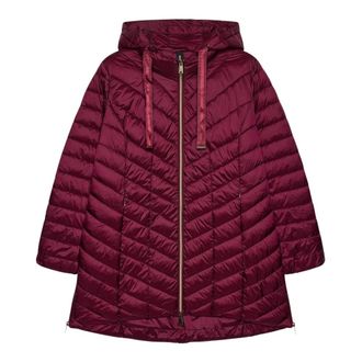 Fiorella Rubino Piumino Lungo Leggero Trapuntato a Chevron - - Coats - Donna - Rosso - 3XL