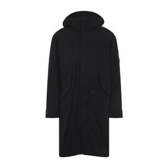 C.P. Company Hooded Long Coat With Adjustable Cuffs