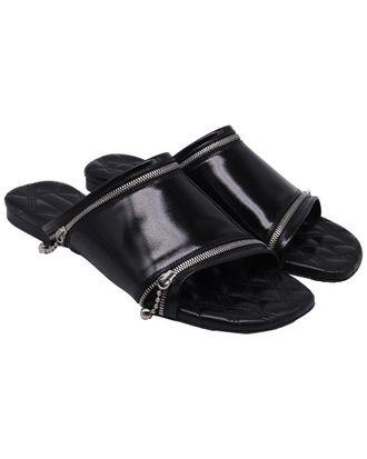 Burberry Womens Leather Decorative Flat Sandal (Authentic Pre-Loved)