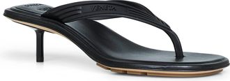 Bottega Veneta Womens Thong Sandals Sampieri Black Rubber