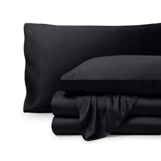 Bare Home Cooling Rayon Sheet Set in Black at Nordstrom, Size King