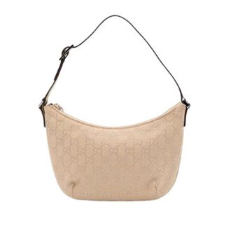 Gucci Pre-owned Shoulder Bags, female, Beige, Size: ONE SIZE Pre-owned Canvas Shoulder Bag