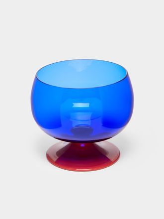 NasonMoretti Archive Revival 1970 Hand-Blown Murano Glass Bicolor Champagne Coupe