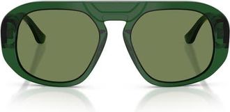 Ferrari 54mm Pillow Sunglasses in Dark Green /Green at Nordstrom