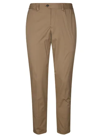 PT01 Tailored Neutrals Pants with Elastic Waistband and Functional Pockets