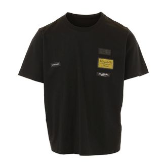 Maison Margiela T-Shirts, male, Black, Size: M Label Patch T-Shirt