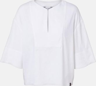Max Mara Top Sospiro en mezcla de lino