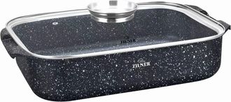 OEM Asador Con Revestimiento De M&aacute;rmol De 6,0 L Y 34 Cm, Marca Zilner Zl-1117