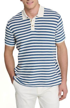 ConStruct Slim Fit Short Sleeve Stripe Polo in Blue at Nordstrom, Size Xx-Large