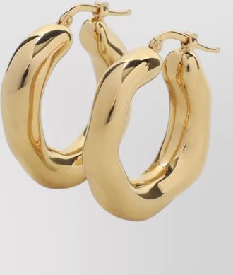 Jil Sander hoop earrings polished finish modern design