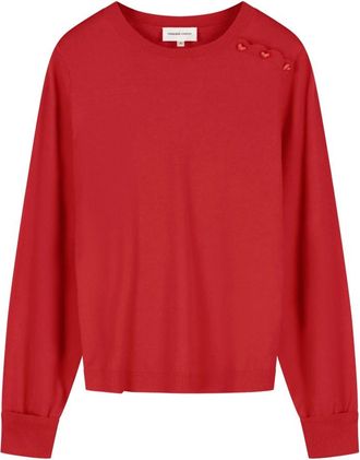 Fab By Fabienne Chapot Fabienne Chapot, Truien & Vesten, Dames, Rood, S, Leer, Molly Cuff Pullover