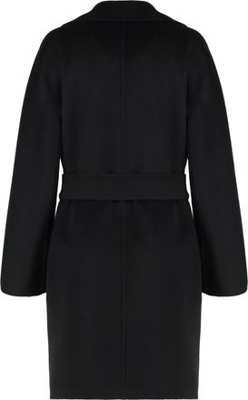 Max Mara Womens Wool And Cashmere Midi Coat Black
