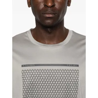 HUGO BOSS Geometric Pattern T-Shirt - Gray
