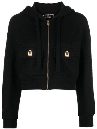 Elisabetta Franchi Felpa con zip - Nero
