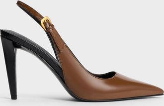 Charles & Keith Cone-Heel Pointed-Toe Pumps