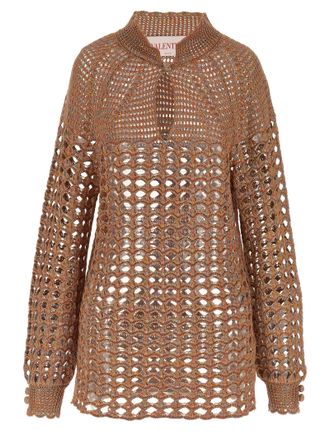 Valentino Garavani Womens Openwork Sweater