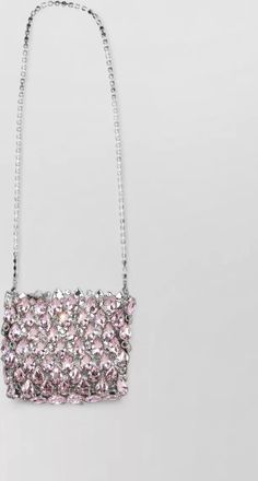 Self Portrait diamante mini crystal mesh shoulder bag