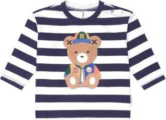 Huxbaby Varsity Hux Stripe Top in Navy/almond Milk at Nordstrom, Size 6-12M Au