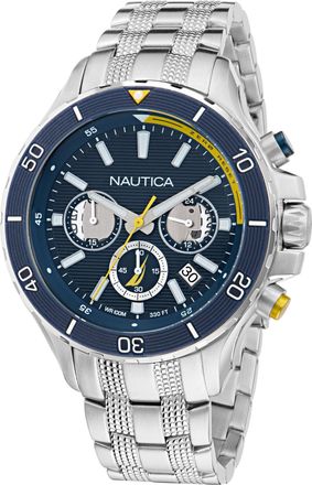 Nautica Mens Nst Chronograph Stainless Steel Watch