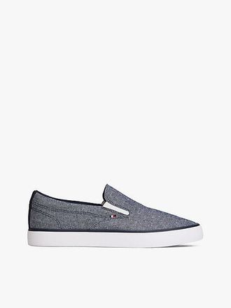 Tommy Hilfiger Linen Chambray Jacquard Slip-On Trainers