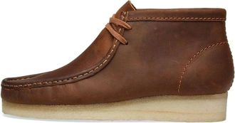 Clarks Wallabee Boot Beeswax Leather - Heren - Veterlaarzen - Bruin - 41 1/2 EU - Leer - Schoenen
