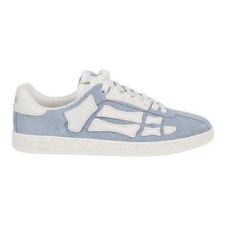Amiri Schoenen, Heren, Blauw, 41 EU, Suède, Blauwe Suède Bot Sneakers Vetersluiting