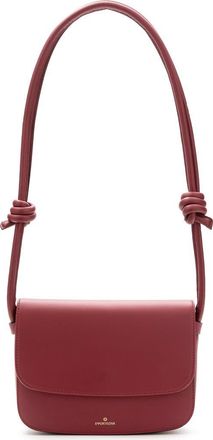 La Portegna Lucia Shoulder Bag With Sliding Knots in Cherry at Nordstrom