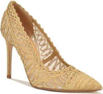 Nine West Frista Pointed Cap Toe Pump in Beige at Nordstrom, Size 6.5