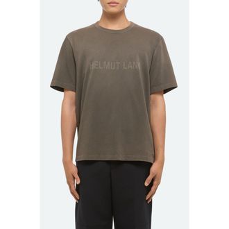 Helmut Lang Corduroy Logo Cotton T-Shirt in Moss - F03 at Nordstrom Rack, Size X-Large
