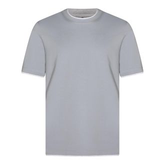 Brunello Cucinelli T-Shirts And Polos Blue And Green