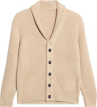 Fortela Alpaca Shawl Collar Cardigan in Camel at Nordstrom, Size Medium Eu