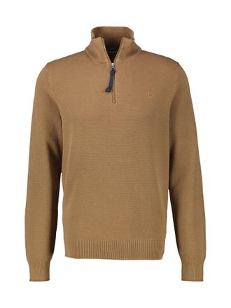 Lerros Troyer LERROS LERROS Herren Stricktroyer in lebendiger Optik, Herren, Gr. 4XL, light coffee, 100% Baumwolle, ohne Ausschnitt, Pullover Troyer