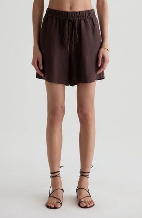 AG - Adriano Goldschmied Century Drawstring Shorts in Oak Barrel at Nordstrom, Size X-Small