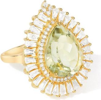 Tiramisu 14K Over Silver 7.70 Ct. Tw. Gemstone Statement Ring