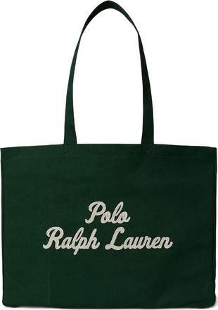 Polo Ralph Lauren Borsa tote Lou con logo ricamato - Verde