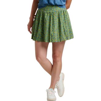 Toad & Co Sunkissed Pleated Skort in Epidote Camellia Print at Nordstrom, Size X-Small