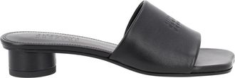 Maison Margiela Black Minimalist Embossed Leather Sandals