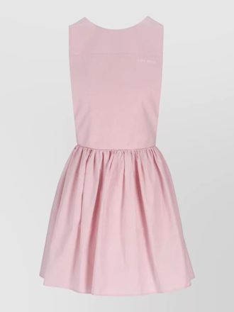 Miu Miu dress cross back straps gathered skirt